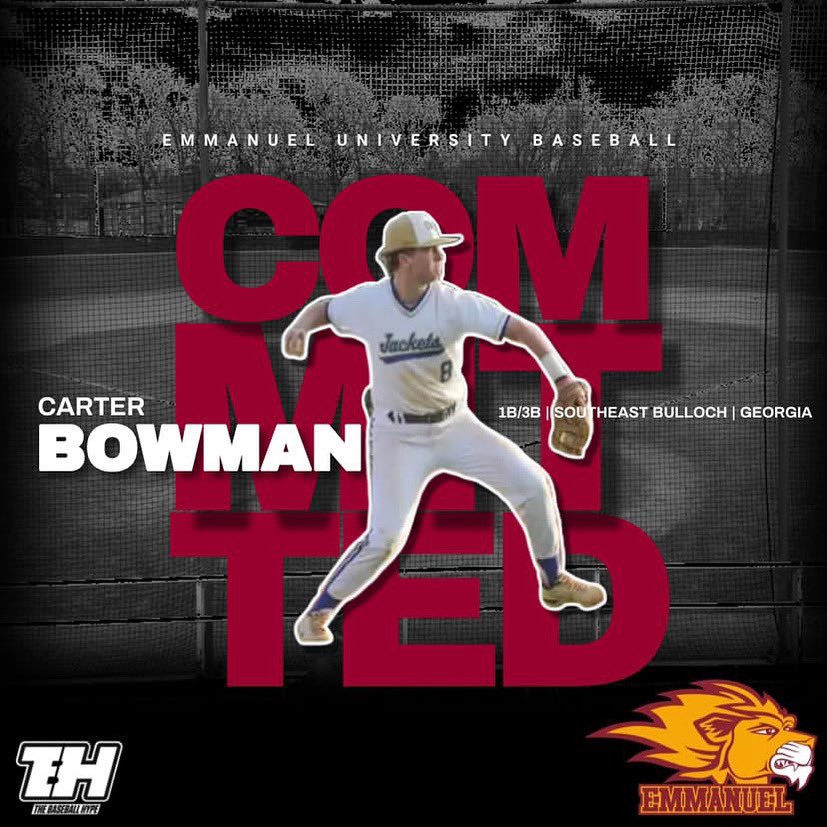 Blessed to announce that I’ve Committed to Emmanuel University! I want to thank God,my family,and my coaches for all the support!🔴🟡
#GoLions  
<a href="/GameOnGeorgia/">Game On Travel Baseball</a> <a href="/SEBHSAthletics/">Southeast Bulloch High School Athletics</a>
 <a href="/Emmanuel_BSB/">Emmanuel University Baseball</a>