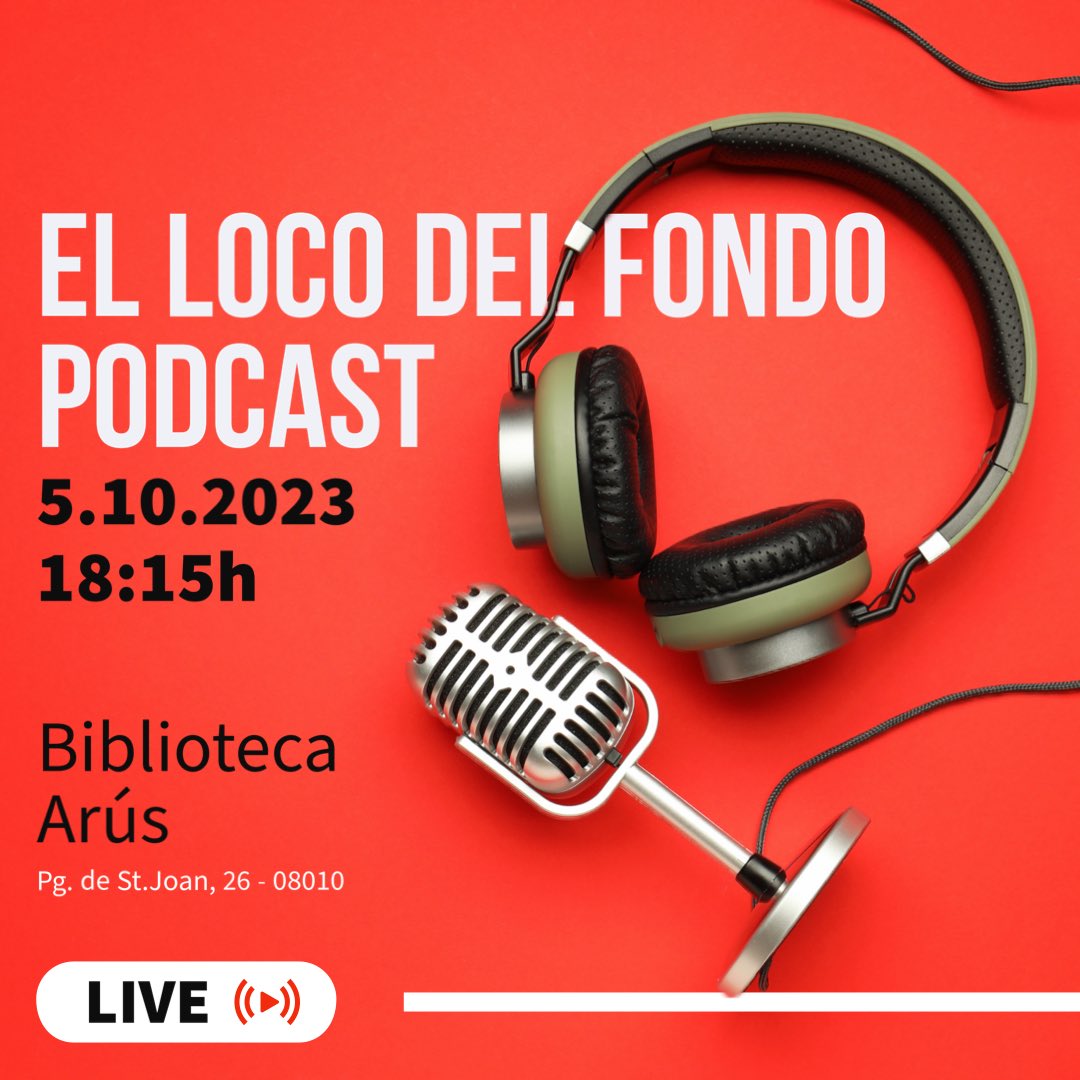 El dia 5 de octubre empezamos el #detcon2023 por todo lo alto📈

⏱️10h a 12h - Torneo de padel
Inscribete: info@collegidetectius.cat

⏱️18h- Recepción Biblio. Arús

⏱️18:15h- MAIN EVENT- El Loco del fondo Live #podcast 

⏱️20h- Networking de bienvenida

📍Biblioteca Arús