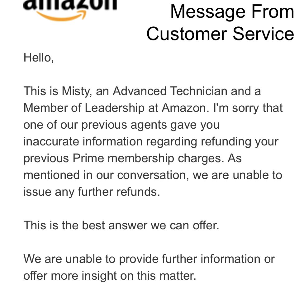 Thanks for nothing @Amazon. Why get me to waste time filling in more forms just to tell me what I’ve already been told? You are robbers and you have stolen my money!