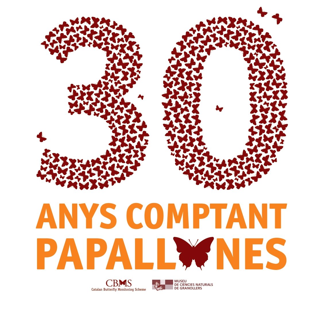 Avui celebrem que portem 30 anys comptant papallones! 30 anys de CBMS, amb més de 300 persones voluntàries i més de 3 milions de papallones comptades a Catalunya, Andorra i Balears!! Moltes gràcies a tothom que fa el projecte possible!!! @mcngranollers @europebutterfly