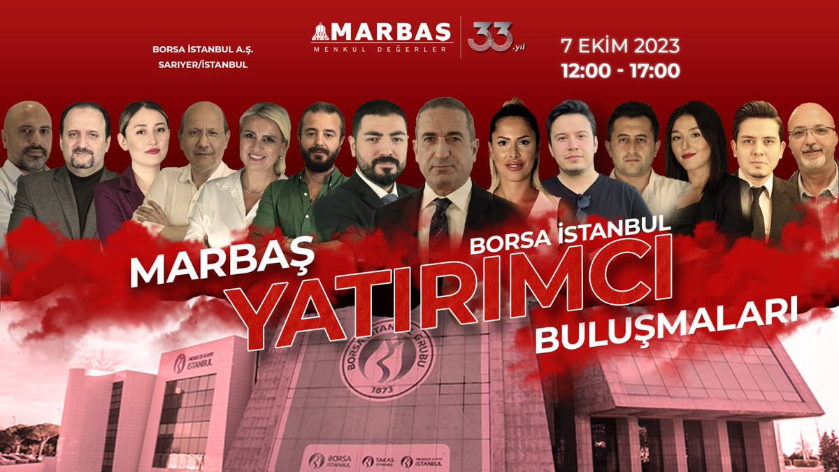 Arkadaşlar 7 Ekim  Cumartesi günü Borsa İstanbul da muhteşem bir kadro ile karşınızda olacağız Müsait olan dostları bekliyorum
Saat 15.30 ile 17.00 arasında bana verilen süre  boyunca 
SİZ SORUN BEN CEVAP VEREYİM bölümünde 
Hisse seçimini nasıl  yapıyorum
Orta vade hisselerde