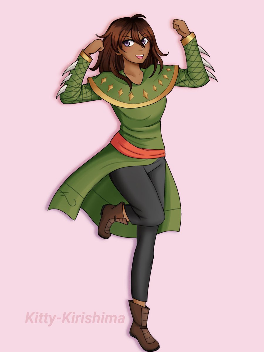SilverShroom's tweet photo. @KeithMontalbo This is Maho! She’s a thorny devil faunus and a pro huntress from Vacuo

It’s been a good while since I actually drew her so here’s 2 pieces I drew and one that was from a raffle https://t.co/r5czCwF9rs