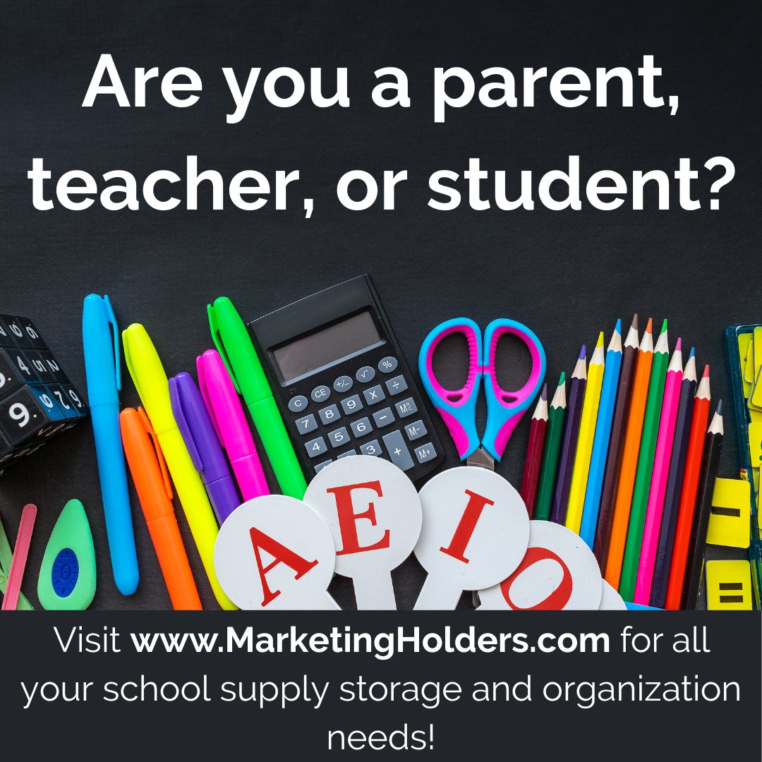 Upgrade your classroom, office or study space with our unique storage solutions!  Get organizer today at MarketingHolders.com #MarketingHolders #321Plastics #SchoolsInSession