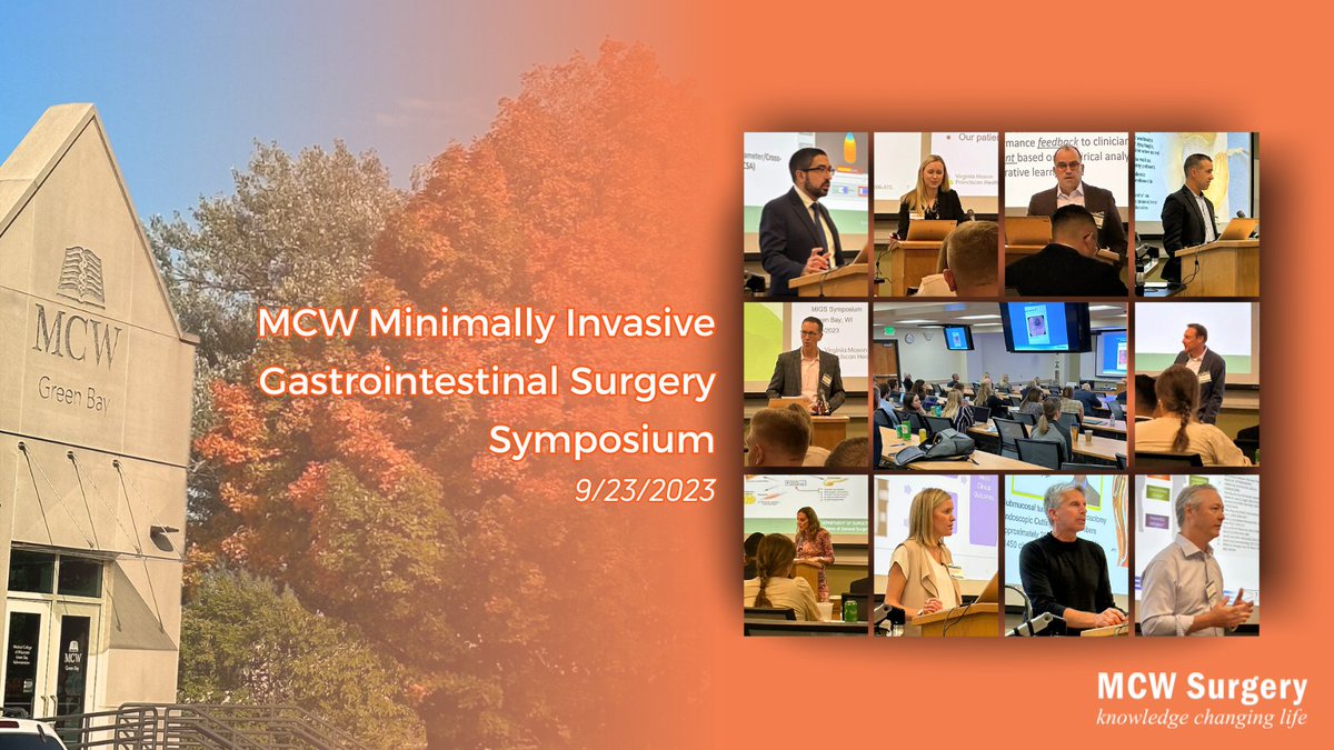 Great discussions at the #MIGS Symposium at the @MedicalCollege Green Bay campus this past weekend! Thanks to invited speakers @ShanleyDealMD, @UjikiMike & Jeffrey Marks MD + @MCWMIGS faculty for an engaging day of learning! #GeneralSurgery #LeadingTheWay @joncgould