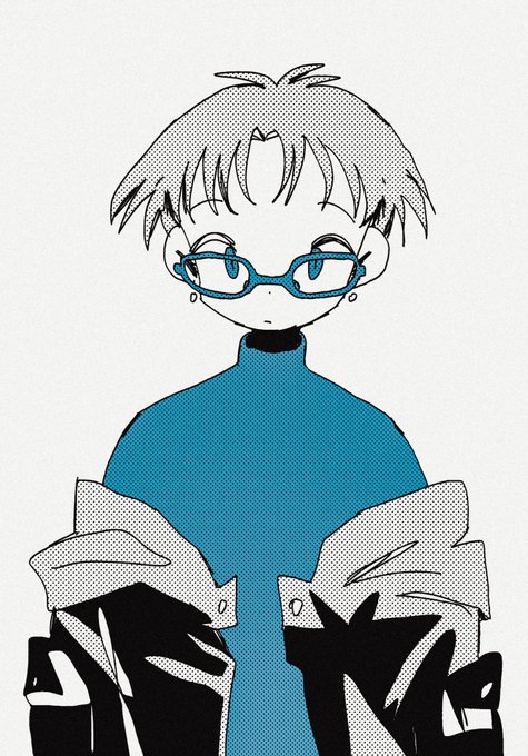 「blue-framed eyewear」 illustration images(Latest｜RT&Fav:50)