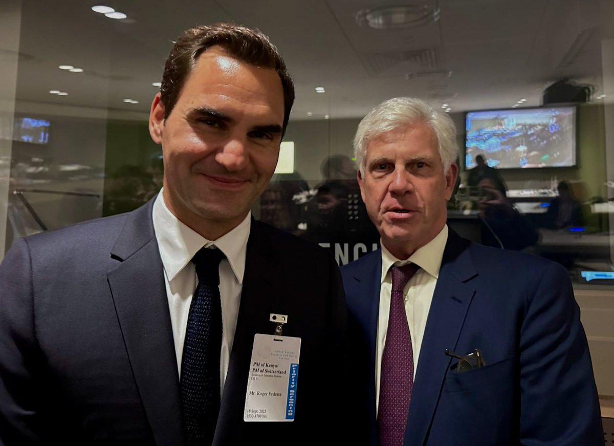 Last week, <a href="/FAF_US/">French-American Foundation</a> Chairman Ed Wallace met <a href="/rogerfederer/">Roger Federer</a> at the #UNGA  in NYC. The event focused on the SDG 4.2 commitment, which aims to secure access to quality early childhood education. The FAF is proud to support the <a href="/UN/">United Nations</a> and the advancement of the #SDGs.