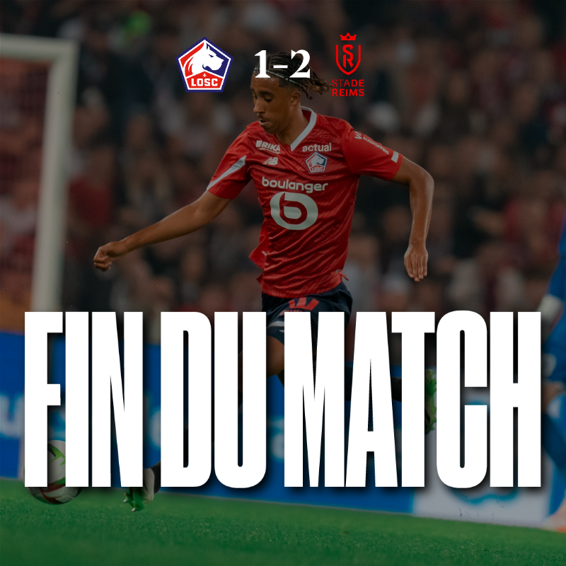 losclive's tweet photo. Défaite ce soir face au Stade de Reims. 

Prochain rendez-vous dès ce dimanche face à Le Havre.

#LOSCSDR 1-2 | 90'