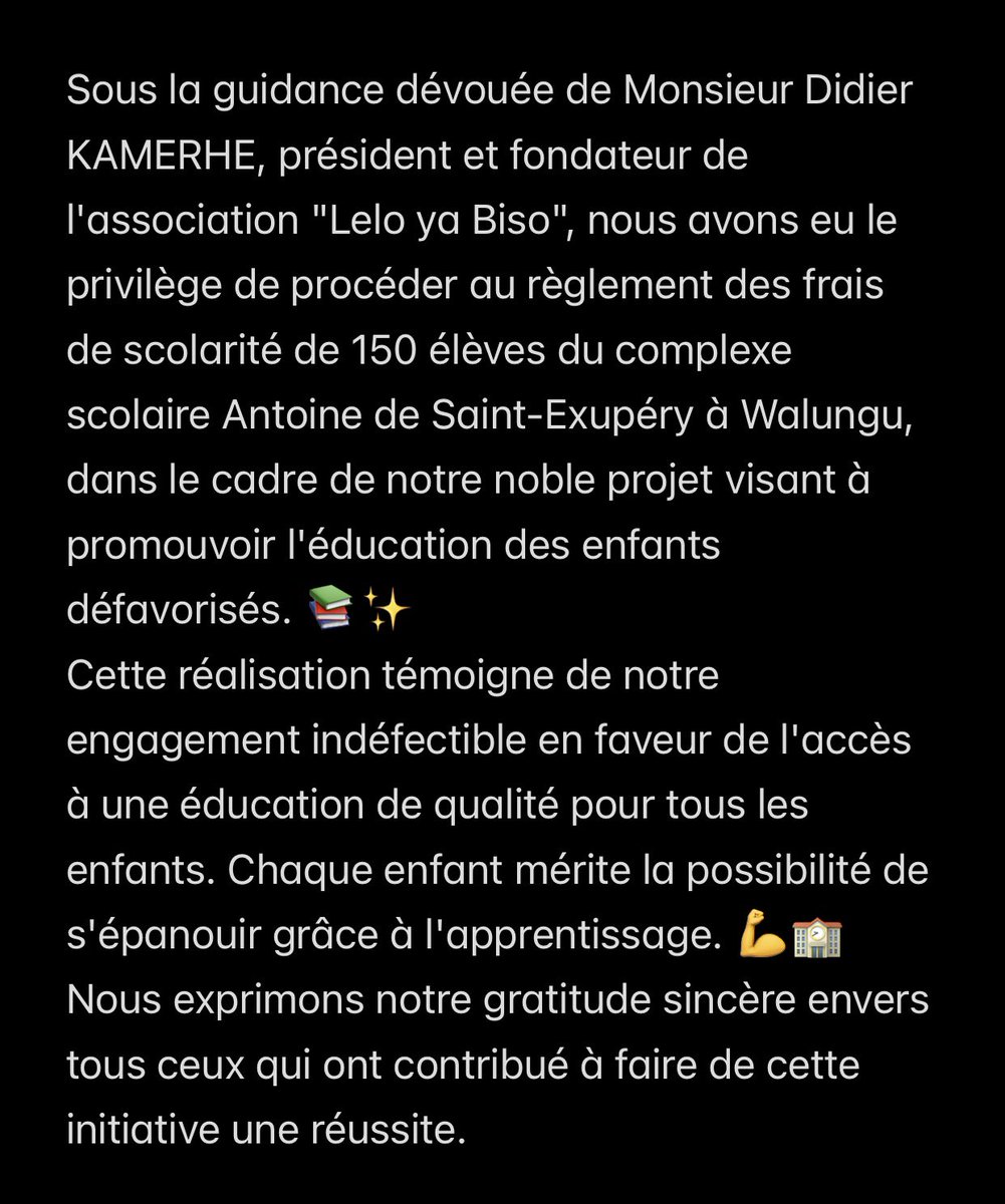 LeloYaBiso's tweet photo. #ÉducationPourTous #LeloYaBiso https://t.co/Za2aYdG8Yu