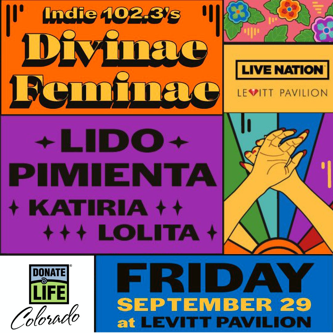 Donate Life Colorado invites you this Friday, September 29th to Lido Pimienta's concert at Levitt Pavilion. Stop by our Donate Life Booth to get information about the importance of organ and tissue donation and win VIP Tickets to the concert and many more surprises!