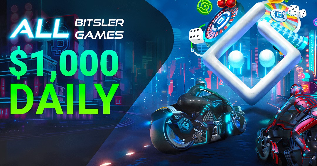 Bitsler's tweet photo. Your chance to win is here! 🚀 Play your favorite games to get a piece of the $1,000 Daily Prize Pool in our Daily XP Contest 🎰 https://t.co/eG08idZ9CL https://t.co/ppOLVNU5eX