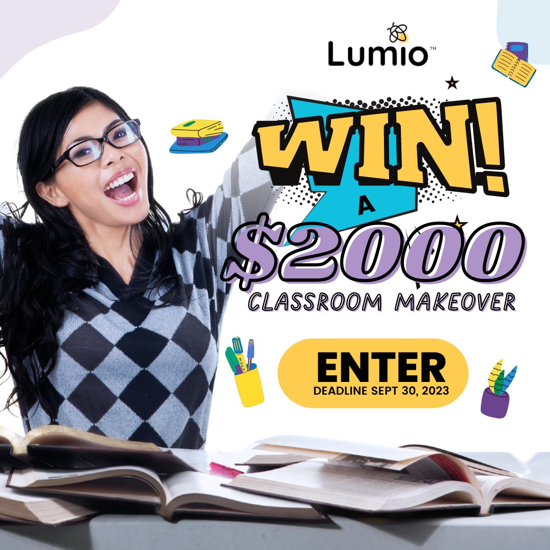 LumioSocial's tweet photo. π Just 5 days to go for the ClassroomMakeover contest - don't miss out! π
USA & CAN: Enter here https://t.co/w7L3iKu8H0
UK: Enter here https://t.co/aaOMqGmjr3
Make sure to share the contest for more chances to win! Tag us and include #ClassroomMakeover when sharing. https://t.co/dg7gq6AmVw