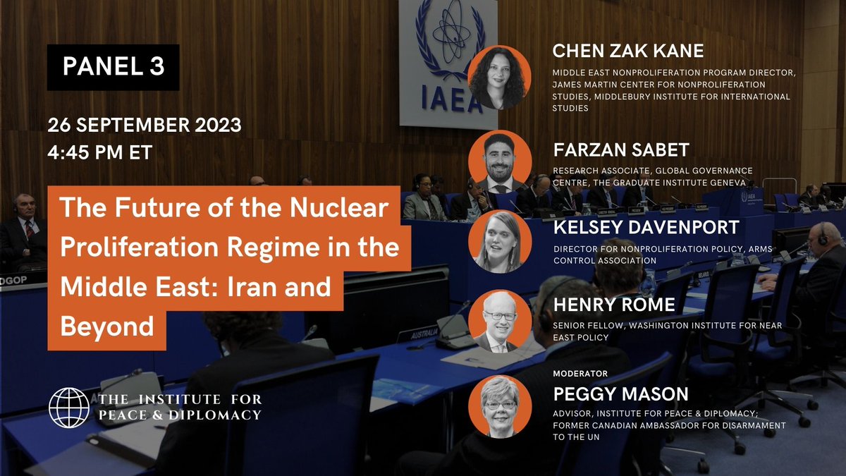 🔴 Starting now: #MESF2023's panel on nuclear proliferation in the Middle East ft. @chenzak @JamesMartinCNS, @IranWonk @GVAGrad_GGC, @hrome2 @WashInstitute, @KelseyDav @ArmsControlNow + ex-Ambassador @MasonPeggy @rideauinstitute. See the highlights here below.