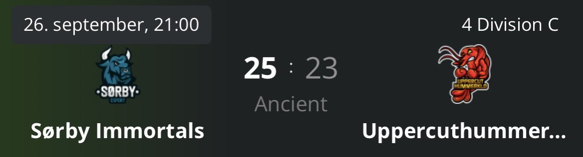 Mads “Wagix” Fyrst (@wagix_) on Twitter photo GGWP <a href="/UppercutHK/">Uppercuthummerklo</a>
Vi vinder 25-23🔥
Generelt en god kamp fra begge sider, med momentum frem og tilbage.
3 point på kontoen i dag🤘🏻
<a href="/AlexMarrupSlexa/">Alexander "Slexa" Marrup</a>
<a href="/Sc1ence_gg/">Sc1ence</a>
<a href="/D0nn1CSGO/">D0nn1</a>
<a href="/LucaHuelle/">Luca Huelle</a>
<a href="/b_bauz/">BAUZ B</a> GGWP <a href="/UppercutHK/">Uppercuthummerklo</a>
Vi vinder 25-23🔥
Generelt en god kamp fra begge sider, med momentum frem og tilbage.
3 point på kontoen i dag🤘🏻
<a href="/AlexMarrupSlexa/">Alexander "Slexa" Marrup</a>
<a href="/Sc1ence_gg/">Sc1ence</a>
<a href="/D0nn1CSGO/">D0nn1</a>
<a href="/LucaHuelle/">Luca Huelle</a>
<a href="/b_bauz/">BAUZ B</a>
