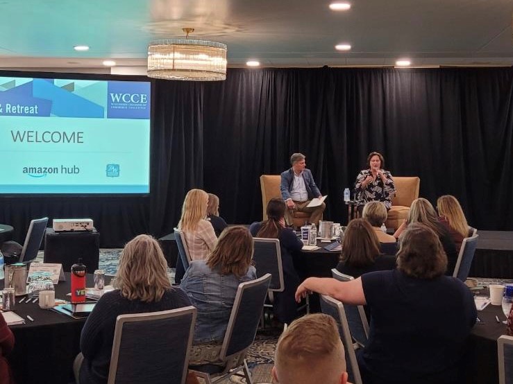 WIChamberExecs's tweet photo. We kicked off our annual conference today in Lake Geneva with WMC's @Kurt_R_Bauer and @mylakegeneva's @KlettStephanie! https://t.co/VVM1uFgJpz