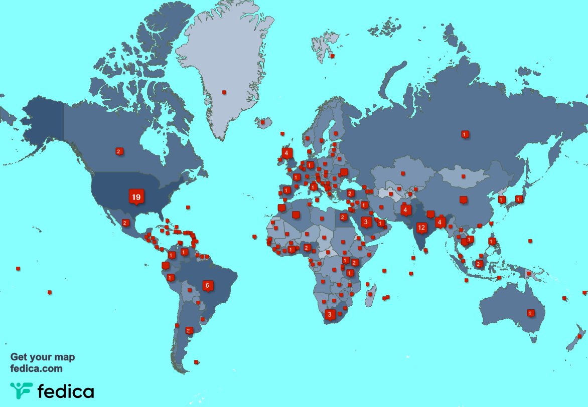 I have 24 new followers from India, and more last week. See fedica.com/!THE_LGND_