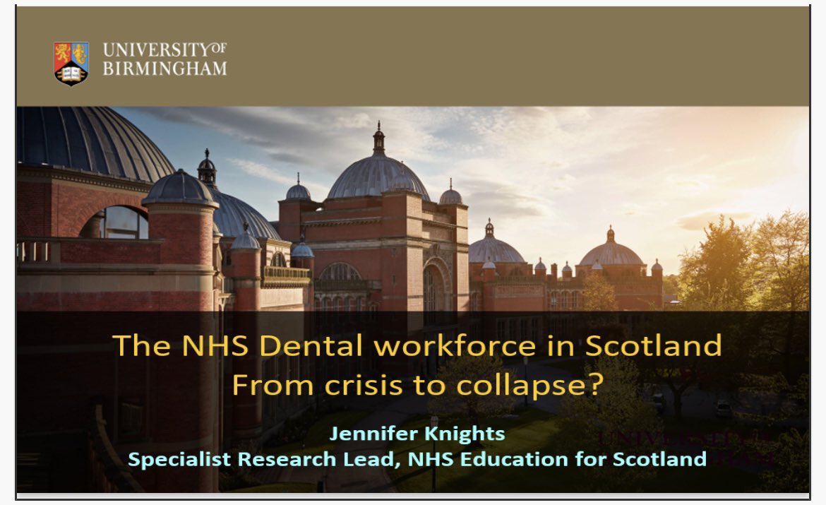 Enjoyed presenting to @_HSMCentre MSc students today re. challenges facing #NHSScotland #Dentistry as part of @U21_HREx Fascinating to draw out commonalities with USA @UMDPublicHealth & Ireland @ucddublin #NHSworkforce @FouladiUMD @UoBSocialPolicy #researchexchange 🦷🪥🏥😷📈📖📚