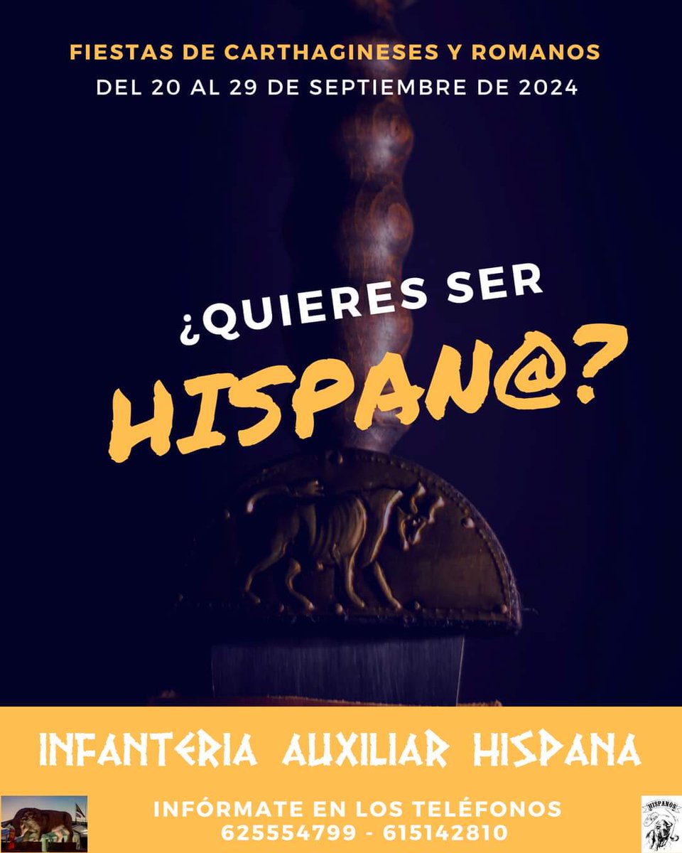 Desde ya, comenzamos a preparar con la mayor ilusión las Fiestas de Carthagineses y Romanos 2024.

¡Por mucho menos de lo que te imaginas, tendrás mucho más de lo que crees!

¡No lo dudes más y alístate en una legión romana con el mayor buen rollo de todo el campamento!