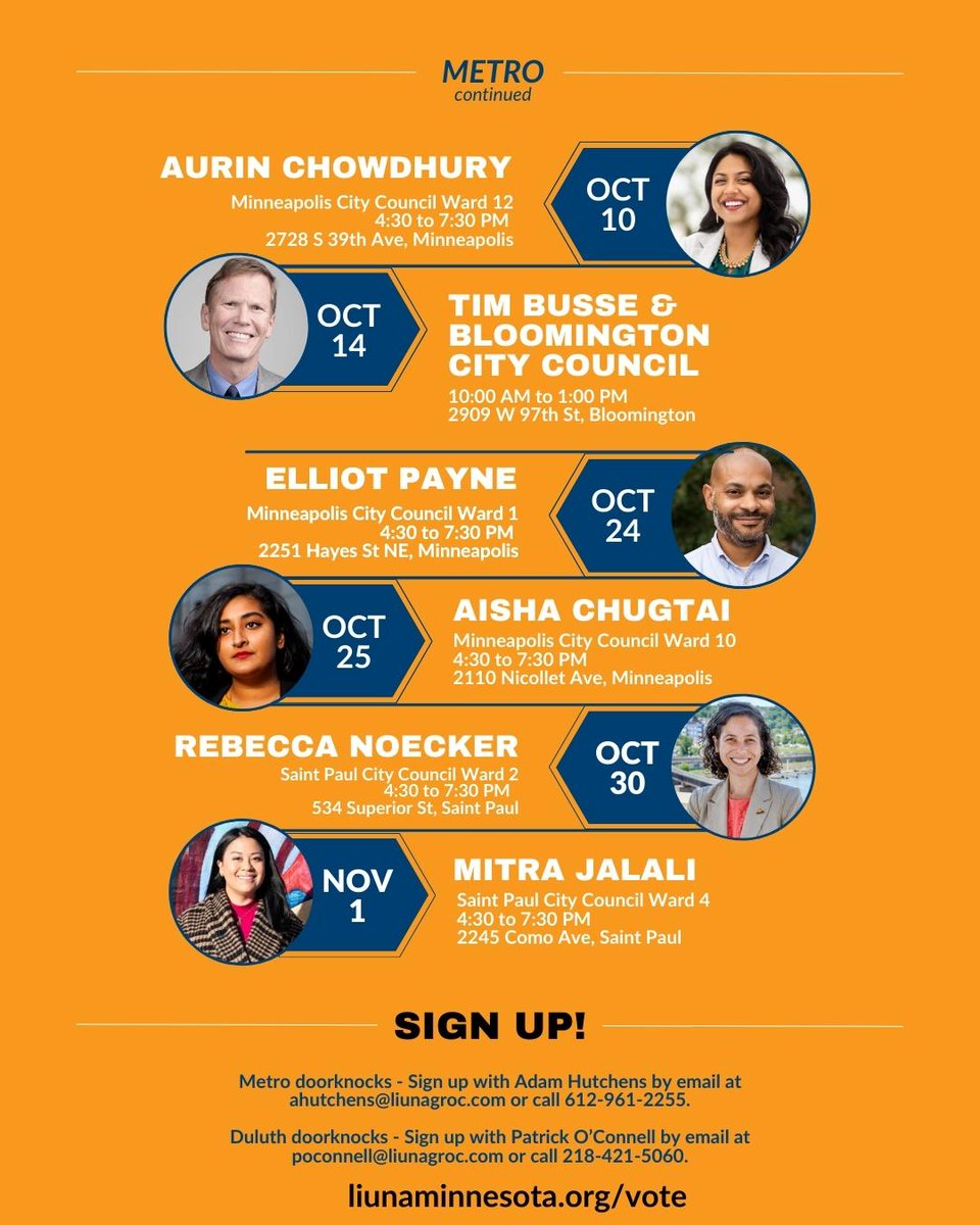 LIUNAMinnesota's tweet image. 🚪 Knock, Knock! 🗓️ Our 2023 Doorknocking Schedule is here! Join us to support #ProWorker and #ProInfrastructure leaders. LIUNAMinnesota.org/vote #LIUNAVotes #WorkerPower