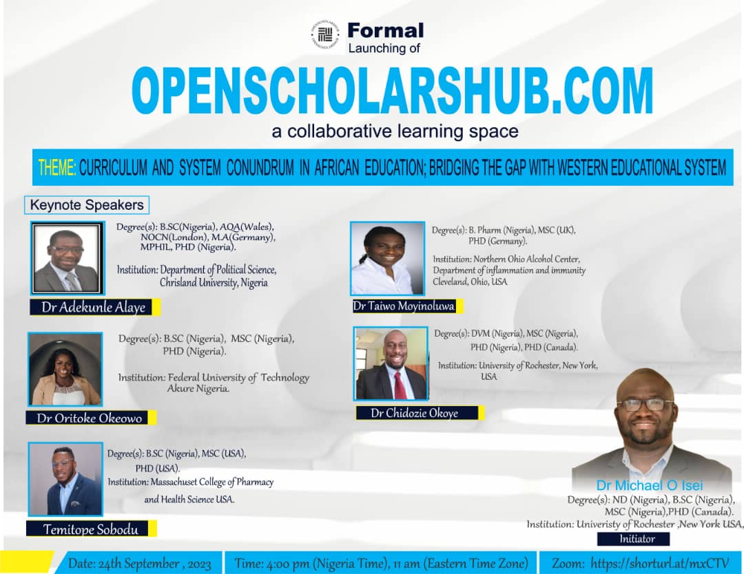 being_Oritoke's tweet photo. It was an exciting time contributing to this topic and initiative.
Join us as we transform the educational sector of Nigeria and Africa.
 #openscholarshub #education #EducationMatters #Nigeria #curriculum https://t.co/oTet4EaIOs