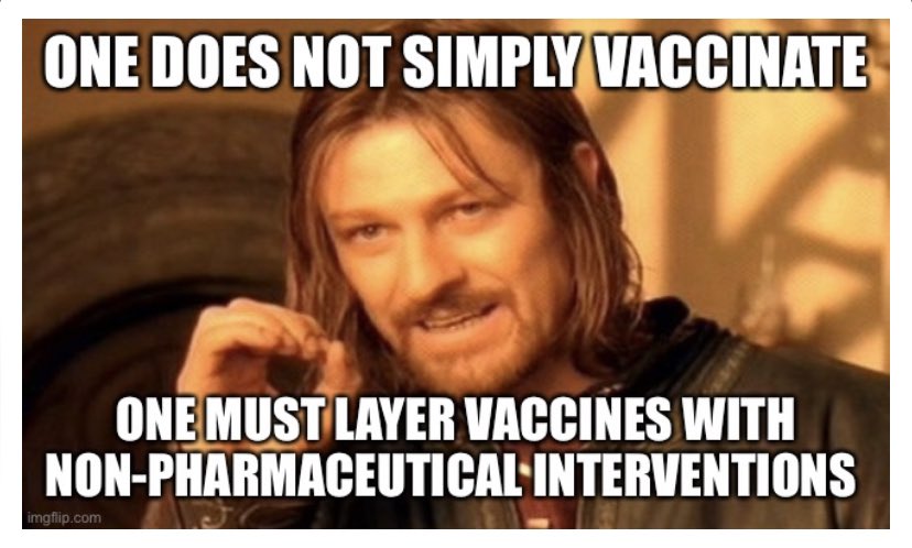 @ONThealth @ONgov @SeniorsON @ChildrenON @OntarioHealthOH @ONeducation @ONlongtermcare Boromir says to layer mitigation measures to successfully avoid #RespiratoryIllness: vaccines, respirator masks, HEPA filtration, and behavioral changes. The goal is to add layers of protection to avoid breathing in viruses through your nose and mouth.