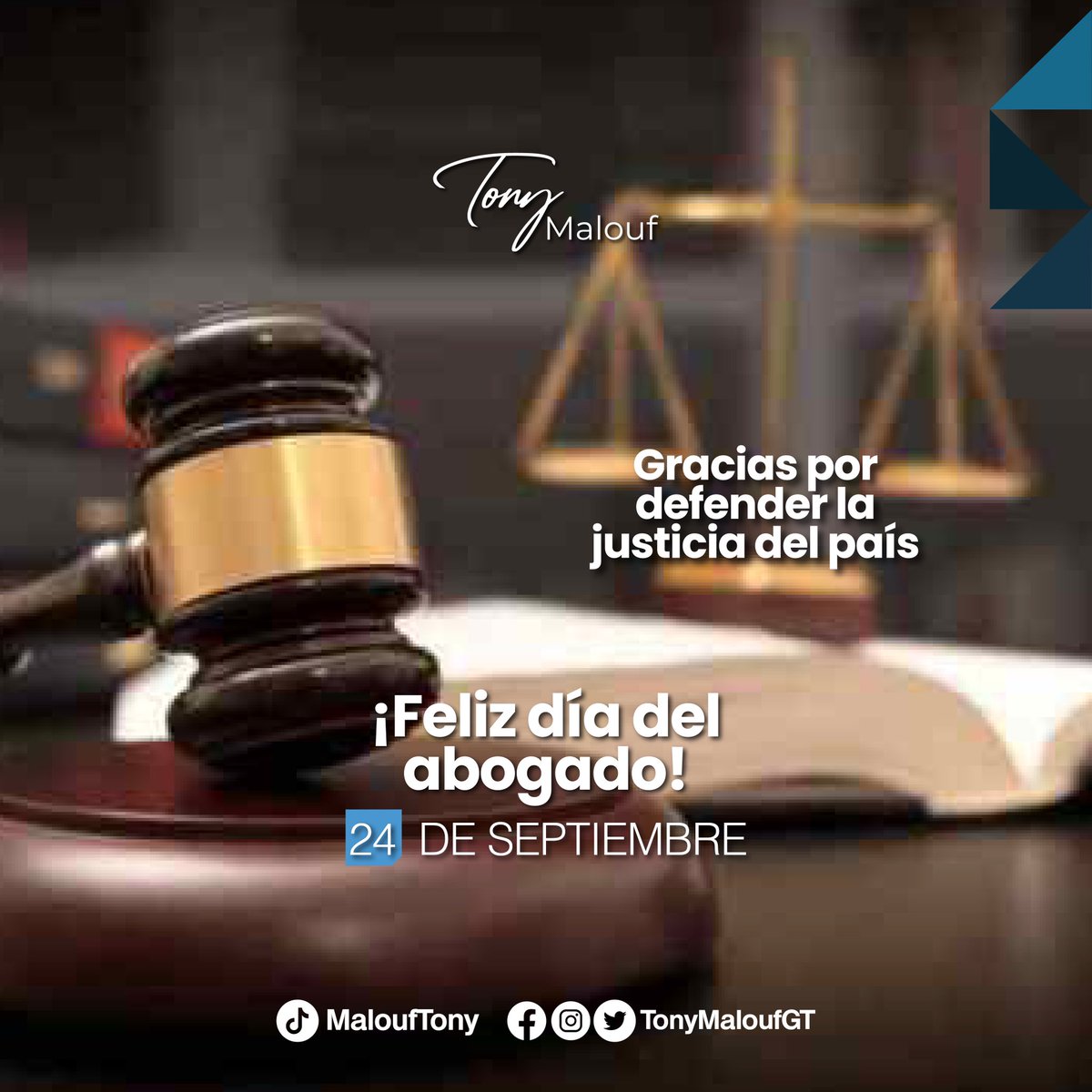 ⚖️ Feliz día estimados abogados, celebro a los profesionales de la justicia que velan por la verdad y el respeto de los Derechos Humanos de todos los  los guatemaltecos. 

Su compromiso y ética son invaluables para el desarrollo del país.