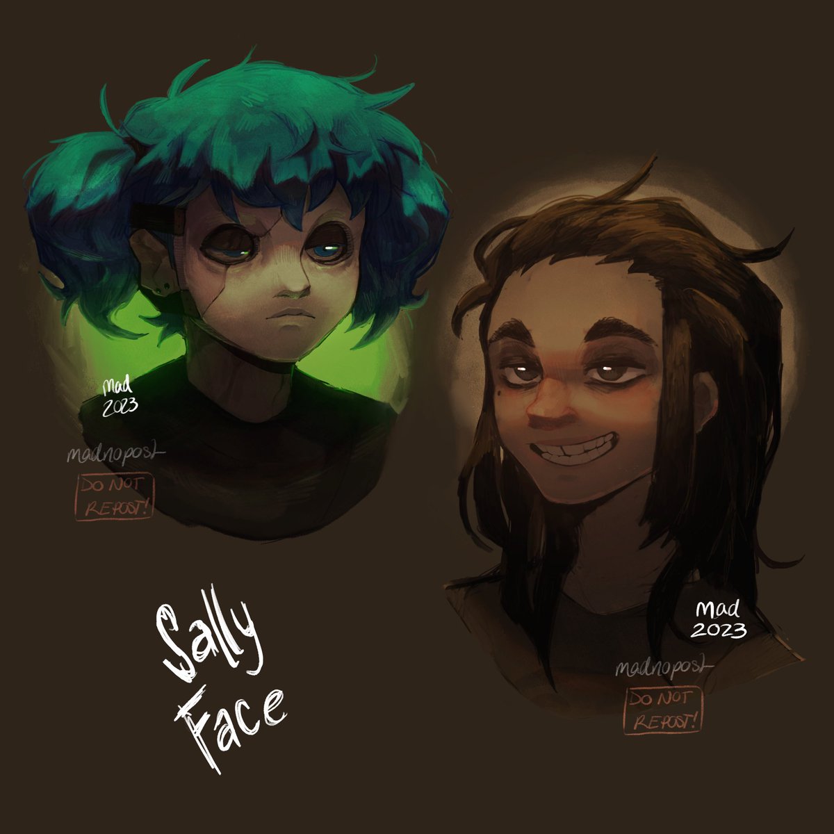 madnopost's tweet photo. Sally face stuff i never posted. 
Im gonna make more bc i love this game.

#sallyface https://t.co/XiMtdcu9Xj