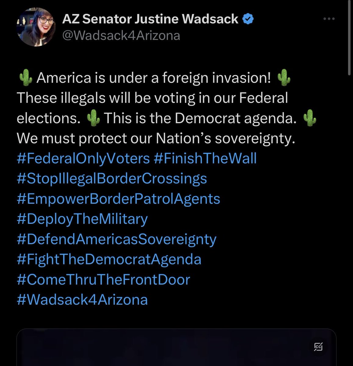 AnnaHernandezAZ's tweet photo. Such an unhinged &amp; crazy take from the person that peddles 9/11 conspiracy theories, wants to destroy the AZ judicial branch, and believes that they don’t have to provide any evidence to support policy because she’s a sitting senator. No sitting legislator should peddle this BS. https://t.co/GEG5O2tv68
