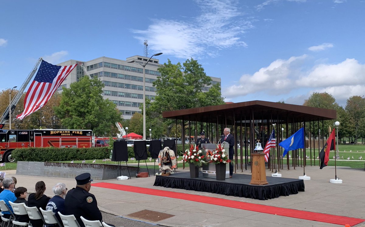 We rely on our firefighters to keep Minnesotans safe.   Every firefighter deserves to come home at the end of every shift.   Today, we gathered to recognize those who made the ultimate sacrifice to protect their neighbors.