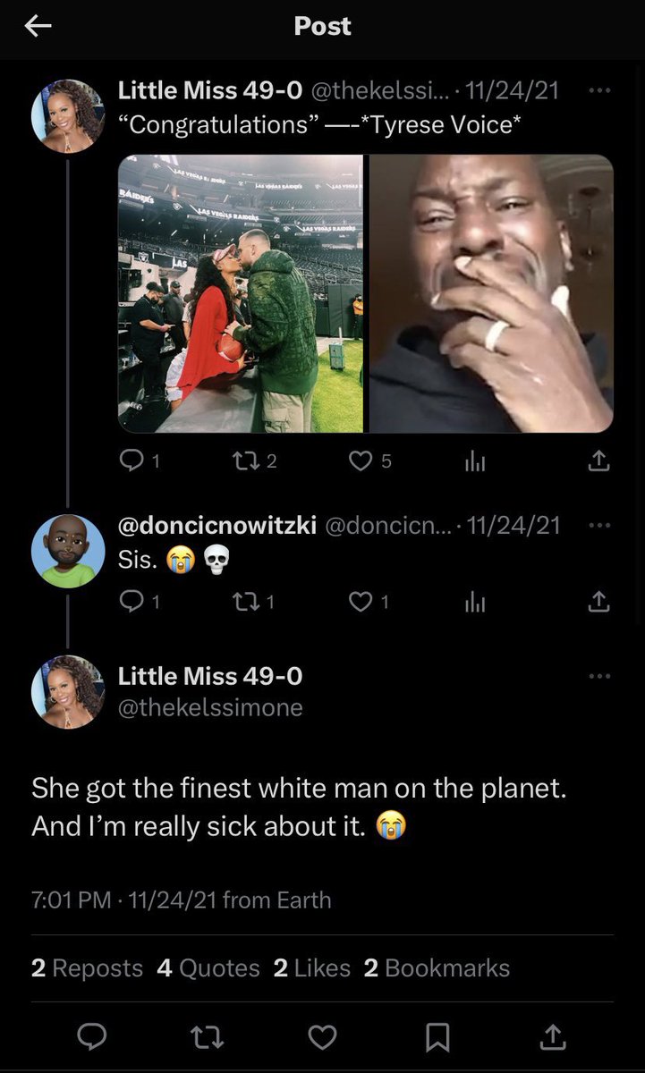 Mad at Kelce for dating a WW but happy af about Kayla dating a white dude…