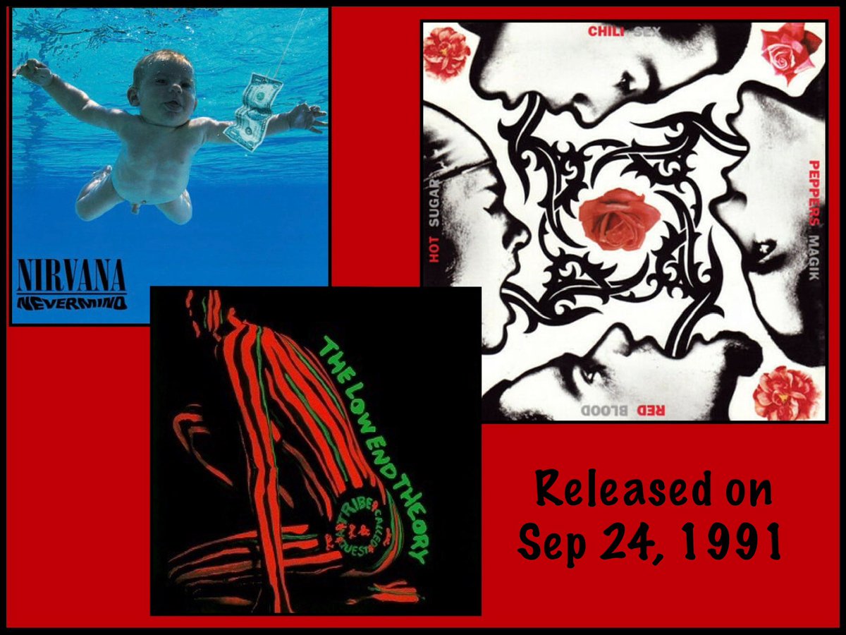 Was this the most influential date in music history? 3 classics released on the same day #nirvana #nevermind #ATCQ #LowEndTheory #RHCP #BloodSugarSexMagik