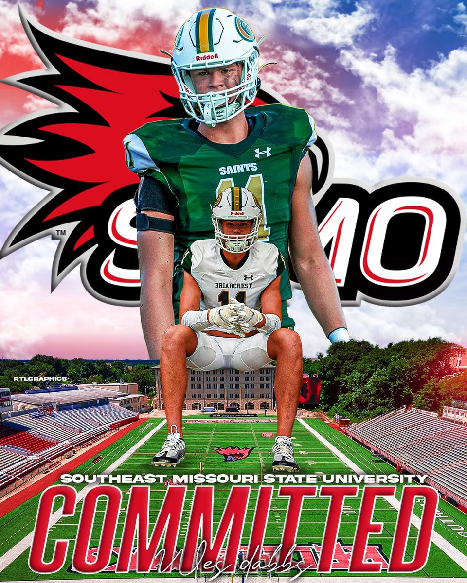 wesley_dabbs's tweet photo. NEXT CHAPTER #committed @Coach_QuinJones @Coach_Cook_ @SEMOfootball @247Sports @CSmithScout https://t.co/nEooAYhEwS