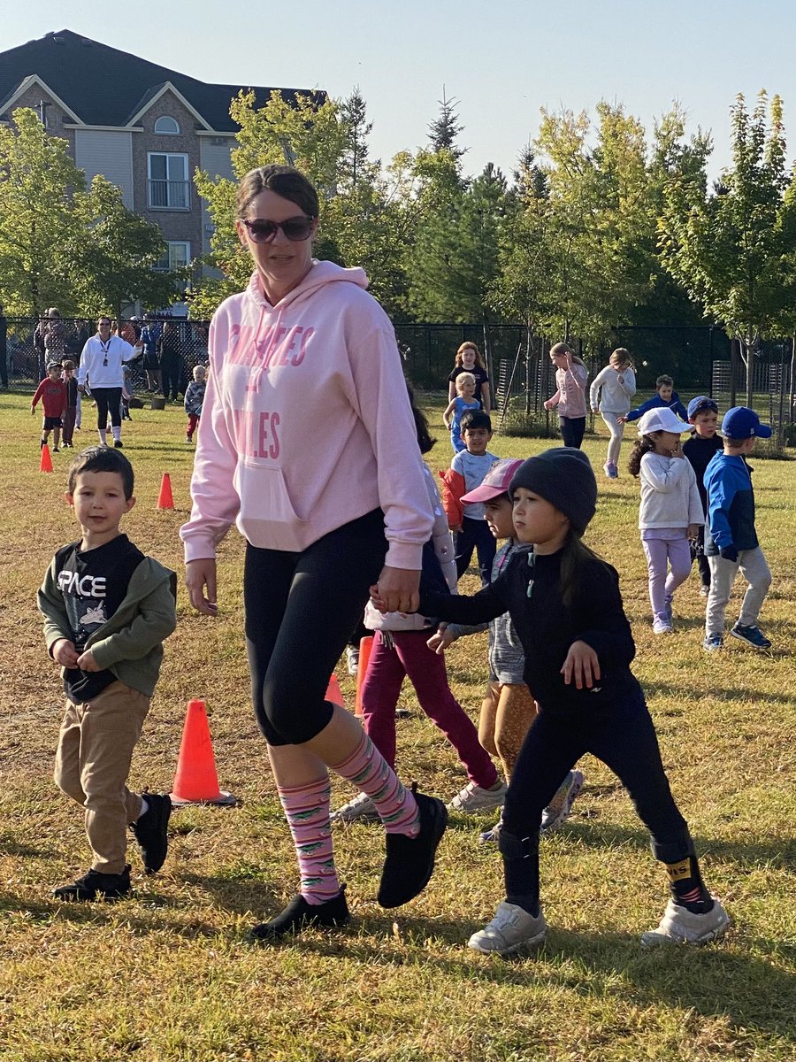msburri's tweet photo. All smiles during the @StStephenOCSB #TerryFoxRun on Friday.  Thanks to Mr. Lyons for organizing a successful morning and to our adults who came out to support our Stallions! https://t.co/doSzfwJ8wy