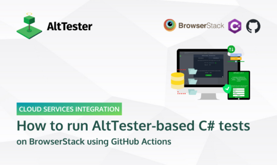 AltTesterSays's tweet photo. This week, we continue with the #CloudServicesIntegration series on our blog, and present you a new tutorial that Diana and the #AltTesterTeam have been working on.

💡 In this article, you'll learn 𝗵𝗼𝘄 𝘁𝗼 𝗰𝗼𝗻𝗳𝗶𝗴𝘂𝗿𝗲 𝗮 𝘄𝗼𝗿𝗸𝗳𝗹𝗼𝘄 𝘁𝗵𝗮𝘁 𝗿𝘂𝗻𝘀 𝗔𝗹𝘁𝗧𝗲𝘀𝘁𝗲𝗿 𝗨𝗻𝗶𝘁𝘆 𝗦𝗗𝗞 𝘃𝟮.𝟬.𝘅 𝘁𝗲𝘀𝘁𝘀 𝗼𝗻 𝗮 𝗕𝗿𝗼𝘄𝘀𝗲𝗿𝗦𝘁𝗮𝗰𝗸 𝗱𝗲𝘃𝗶𝗰𝗲 𝘂𝘀𝗶𝗻𝗴 𝗔𝗽𝗽𝗶𝘂𝗺, 𝘄𝗶𝘁𝗵 𝗚𝗶𝘁𝗛𝘂𝗯 𝗔𝗰𝘁𝗶𝗼𝗻𝘀. It's a thoroughly documented process that hopefully will help you get a better use of AltTester in testing your game or app.

Check the new tutorial on our blog!

https://t.co/PwGEAPKuf2