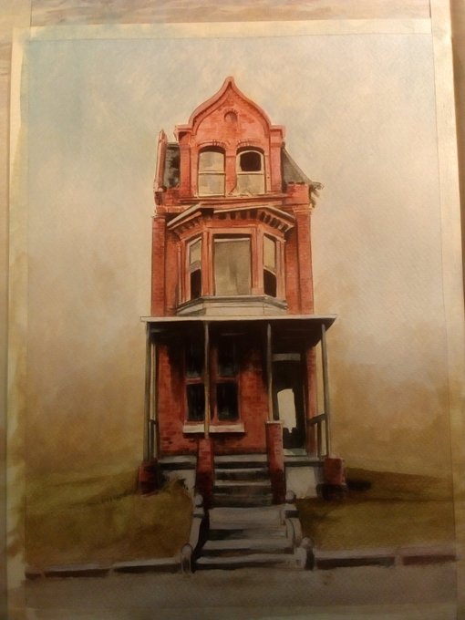 WIP will finish tomorrow been relaxing n needed tht  #art #illustration #buildings #architecture #passingthetime #relaxing #painting #watercolor #nothorror #artist #commissions #commissionsopen