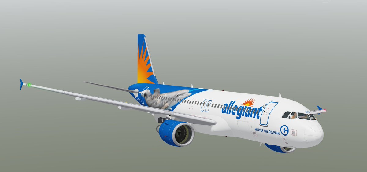 AAY_RBX's tweet photo. First ever flight with Winter the Dolphin, had an incredible experience. 

Landed safely in Sarasota Bradenton International Airport.
📸 https://t.co/kdSWIy1azs