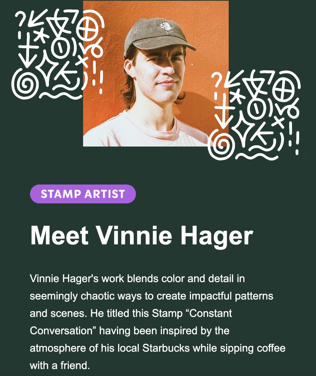 I'm excited to announce I am the next artist creating a Stamp for Starbuck's Odyssey program ☕️🧵