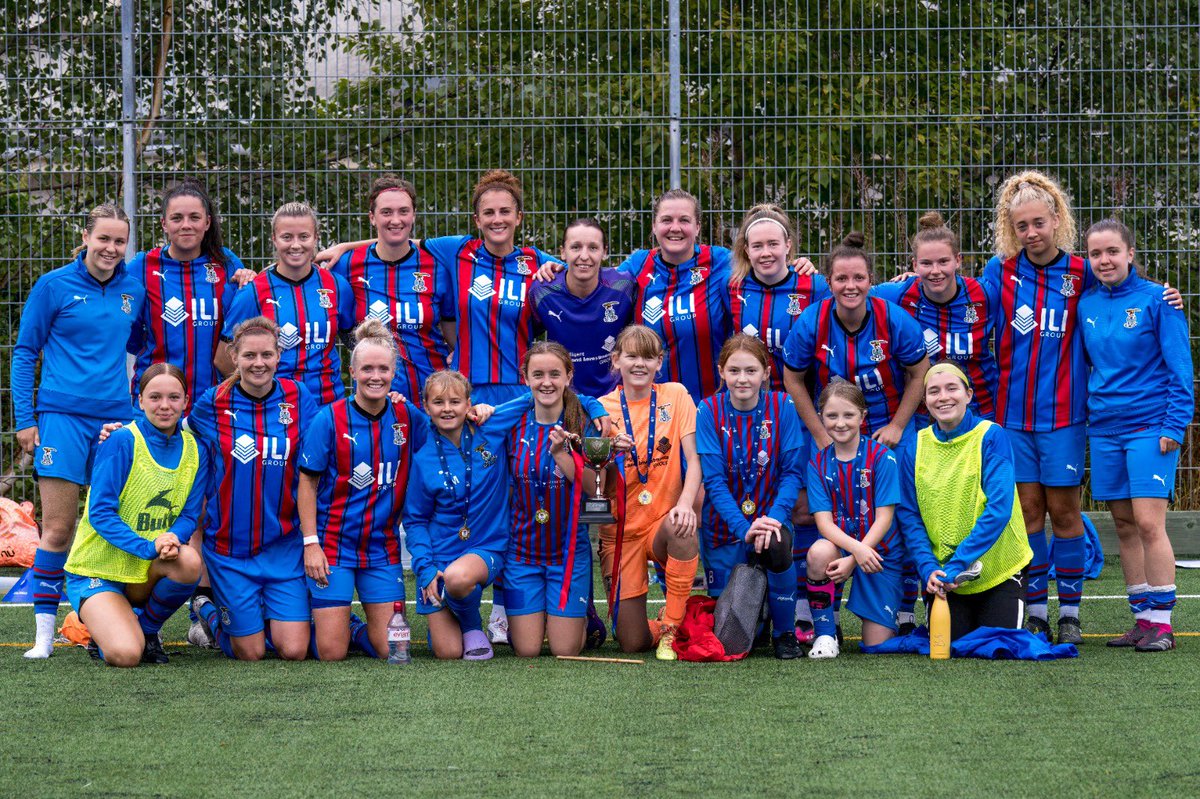 ICTWFC's tweet photo. We were delighted that some of our Cup Winning U14 Reds were able to come straight from their final to support our girls and show off their trophy 🏆 https://t.co/7EMRiX1eEf
