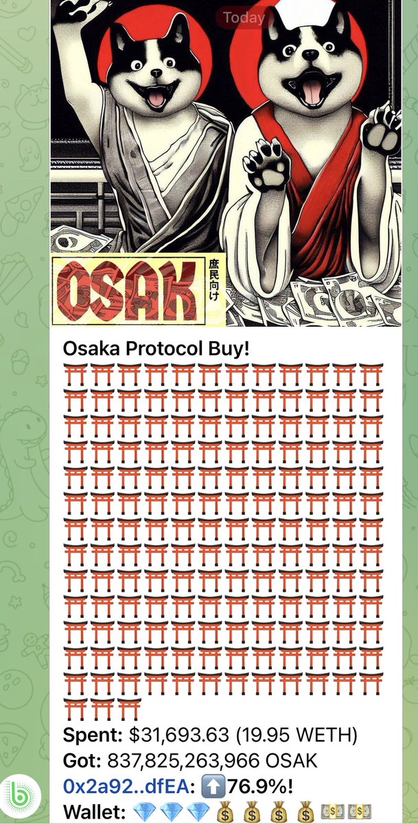 Habibi The Masta (@habibimasta) on Twitter photo Tell me what do you what to see more?
This is huge my friends. Everyone who listened is gonna be reworded. Just keep your eyes open 👀
this is happening. #Phase2 teh pumpa!
$OSAK <a href="/OsakaProtocol/">Osaka Protocol</a> #Osak #OsakaProtocol #eth #ethereum #bullish #fyp #viral #trending
see #etherscan! Tell me what do you what to see more?
This is huge my friends. Everyone who listened is gonna be reworded. Just keep your eyes open 👀
this is happening. #Phase2 teh pumpa!
$OSAK <a href="/OsakaProtocol/">Osaka Protocol</a> #Osak #OsakaProtocol #eth #ethereum #bullish #fyp #viral #trending
see #etherscan!