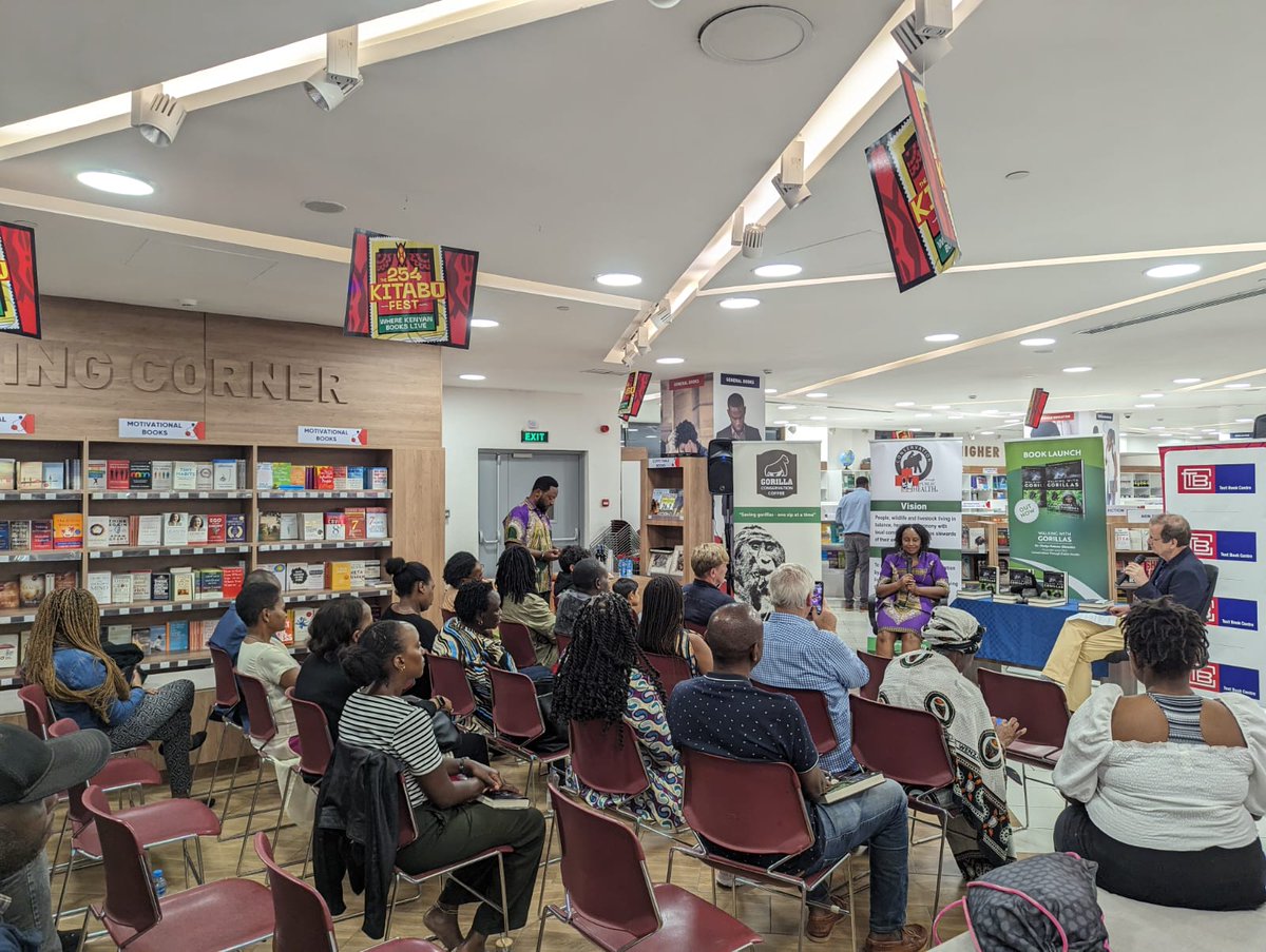 DoctorGladys's tweet photo. We had another wonderful #WalkingWithGorillas📚🦍 book event at @TextBookCentre, Sarit Centre, Nairobi. 

It was moderated by Richard Vaughan, Director of INCA Africa and graced by Ugandan High Commission https://t.co/tPMWyCWTcy Charge d' Affaires, Mr Evans Aryabaha. https://t.co/aGm62r0Z9r