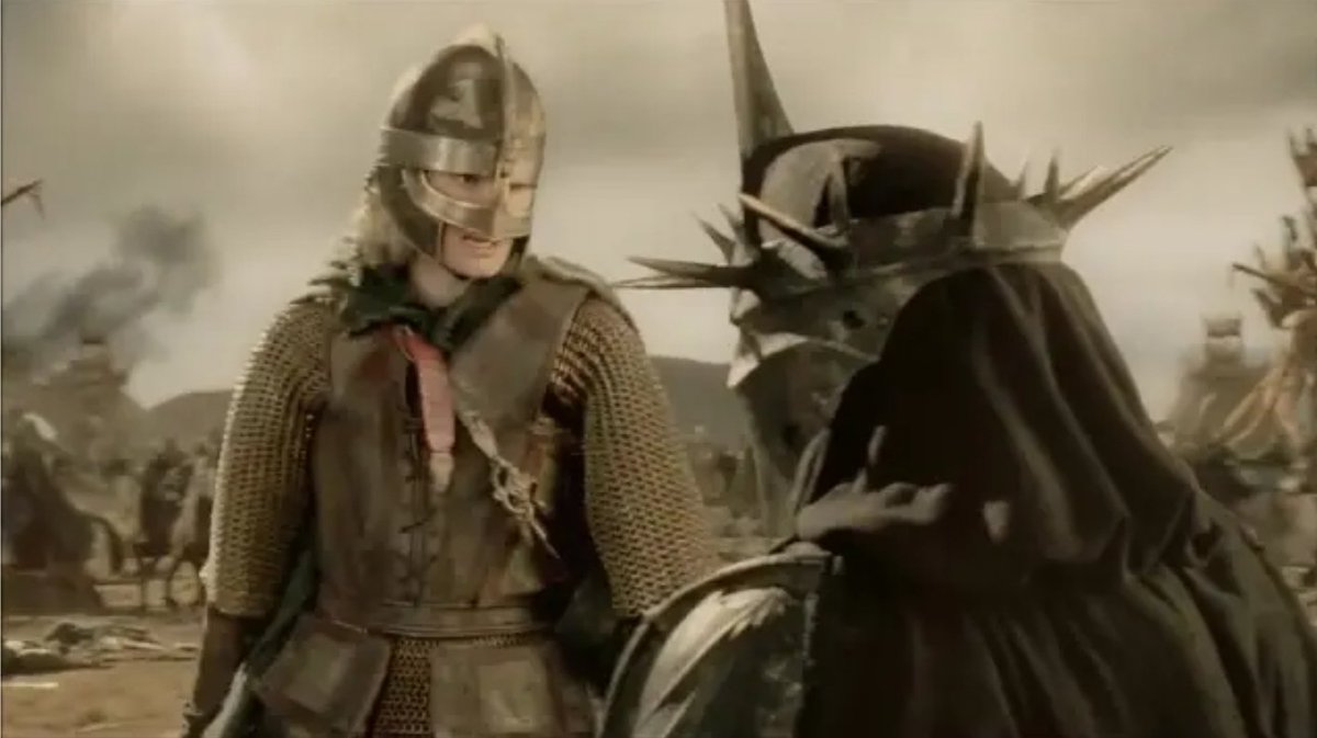 davdlow's tweet photo. Allergy hack: when your eyes are red and itchy watch a movie scene that always makes you cry. Eowyn yelling "I will KILL you if you touch him!" is better than any eyedrops for getting the crud out. #lotr https://t.co/8du0v0kcbU