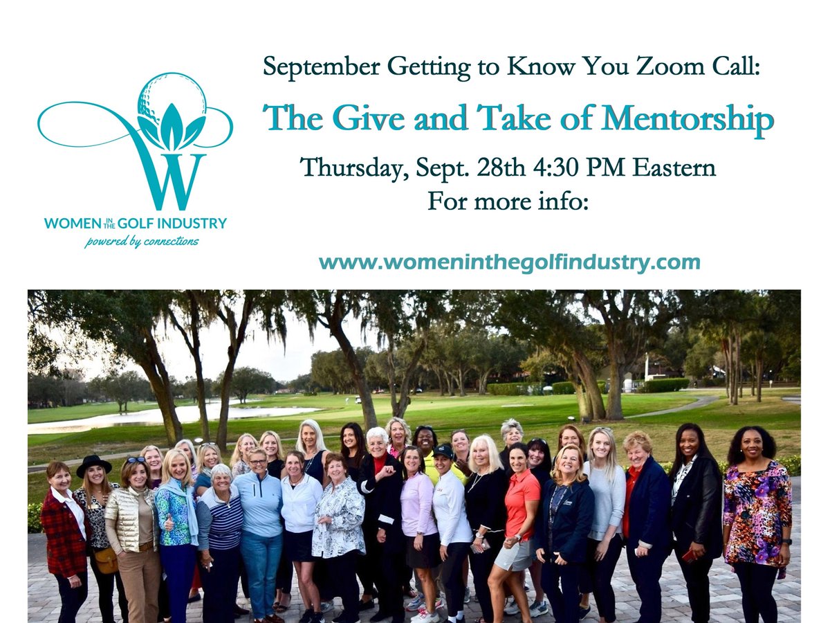 Join us this Thursday for our September call.  womeninthegolfindustry.com/events
