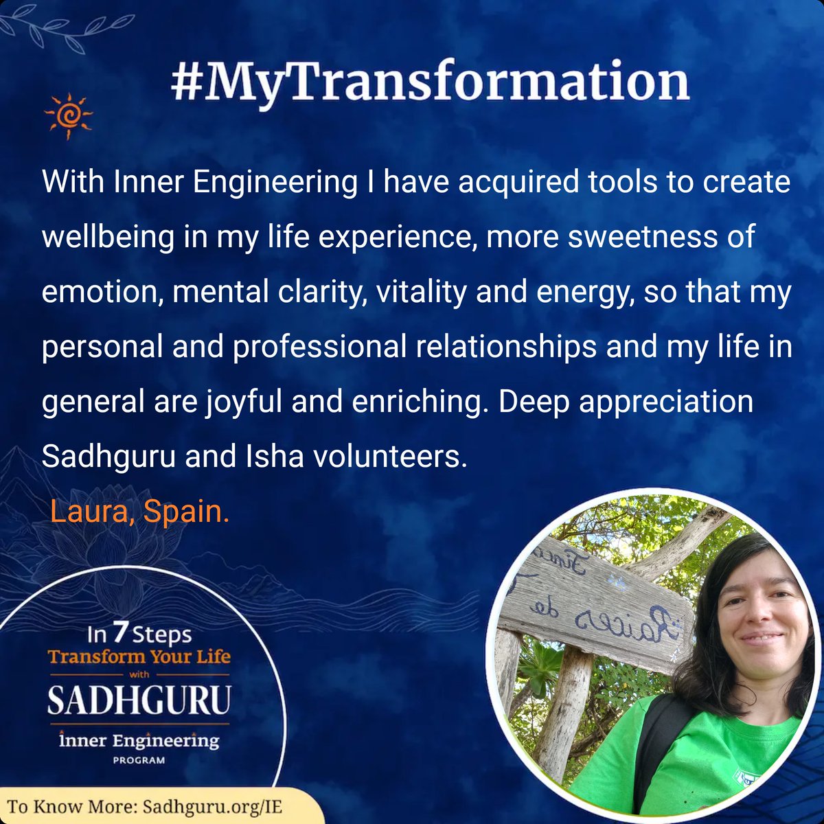 ltm1002's tweet photo. #ConsciousPlanet #PlanetaConsciente #MyTransformation #humanity #wellness #InnerEngineering #IngenieriaInterior #HumanBeing #IshaFoundation #Sadhguru #volunteering #volunteers #Growth https://t.co/uktYT75Yb3