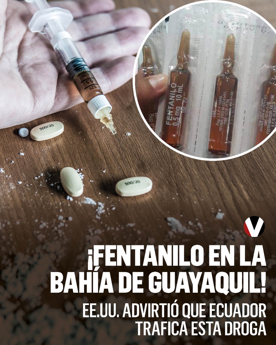 revistavistazo's tweet photo. #LoMásLeído | El #fentanilo, la potente y barata droga sintética de efectos opiáceos tan extendida en países como Estados Unidos, ha puesto en alerta a #Guayaquil. Esto se sabe sobre un posible consumo: https://t.co/s0VSjfhaMr https://t.co/DyweqZb0TY