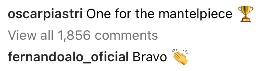 fernando congratulating oscar because a deep hatred for alpine and otmar szafnauer ties two people together for life