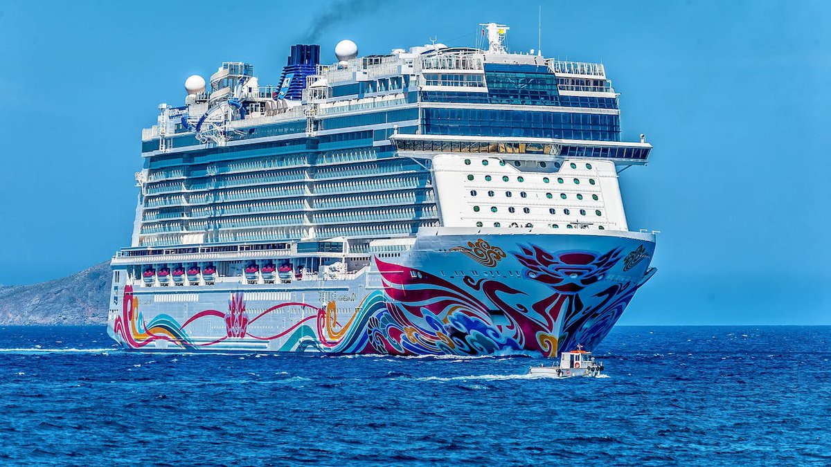 Cruise Ship, Gleaming in White, Sailing the Ocean...
#CruiseShipViews
#SailingInStyle
#OceanAdventures
#LuxuryCruise
#SeasideElegance
#TravelGoals 
#Adventuretravel
#Businesstravel