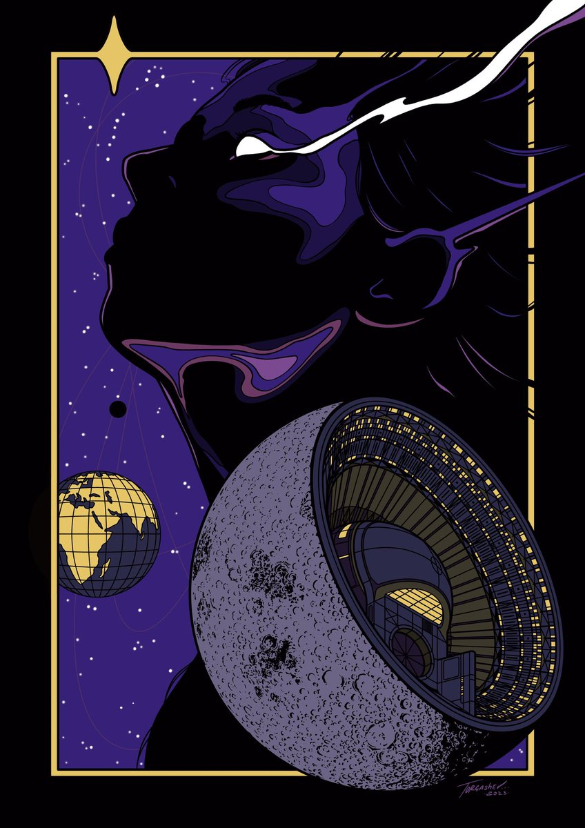 DARK SIDE OF THE MOON 
#darksideofthemoon 
Use my wife as a reference for this artwork)