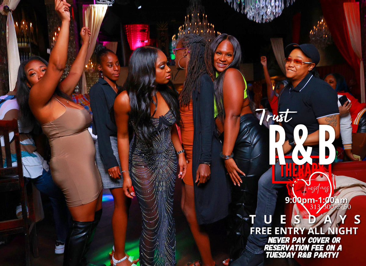 TrustDetroit's tweet photo. Free all night. Fee booths all night.  It’s the spend your dollars on yourself Tuesday Night Party #1 in the City.  313-300-2750 @TrustDetroit https://t.co/6HUDhG6XmY