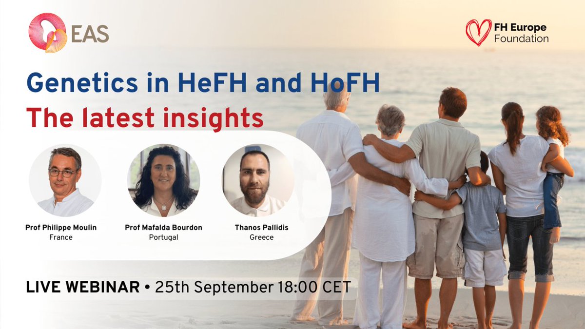 society_eas's tweet photo. Our first FH Webinar will delve into genetics in HeFH and HoFH, spotlighting the transformative impact of NGS. This is your chance to be a part of an enlightening discussion. Register here: https://t.co/mUh24MYfwR. See you today at 18:00 CET! #FHWeek #FindFH #FHAware #FHAware2023 https://t.co/sznuBrXtBW