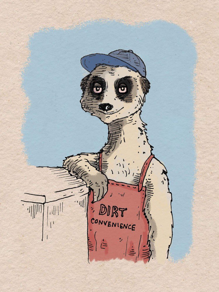 “Welcome To Dirt Convenience…” 🏜It’s #SketchSunday and today we welcome Marv the Meerkat from Episode 3 of the Boursin Trilogy, ‘Fandango’s Bounty’ 🐭🔥 #conceptart #audiodrama #fantasy