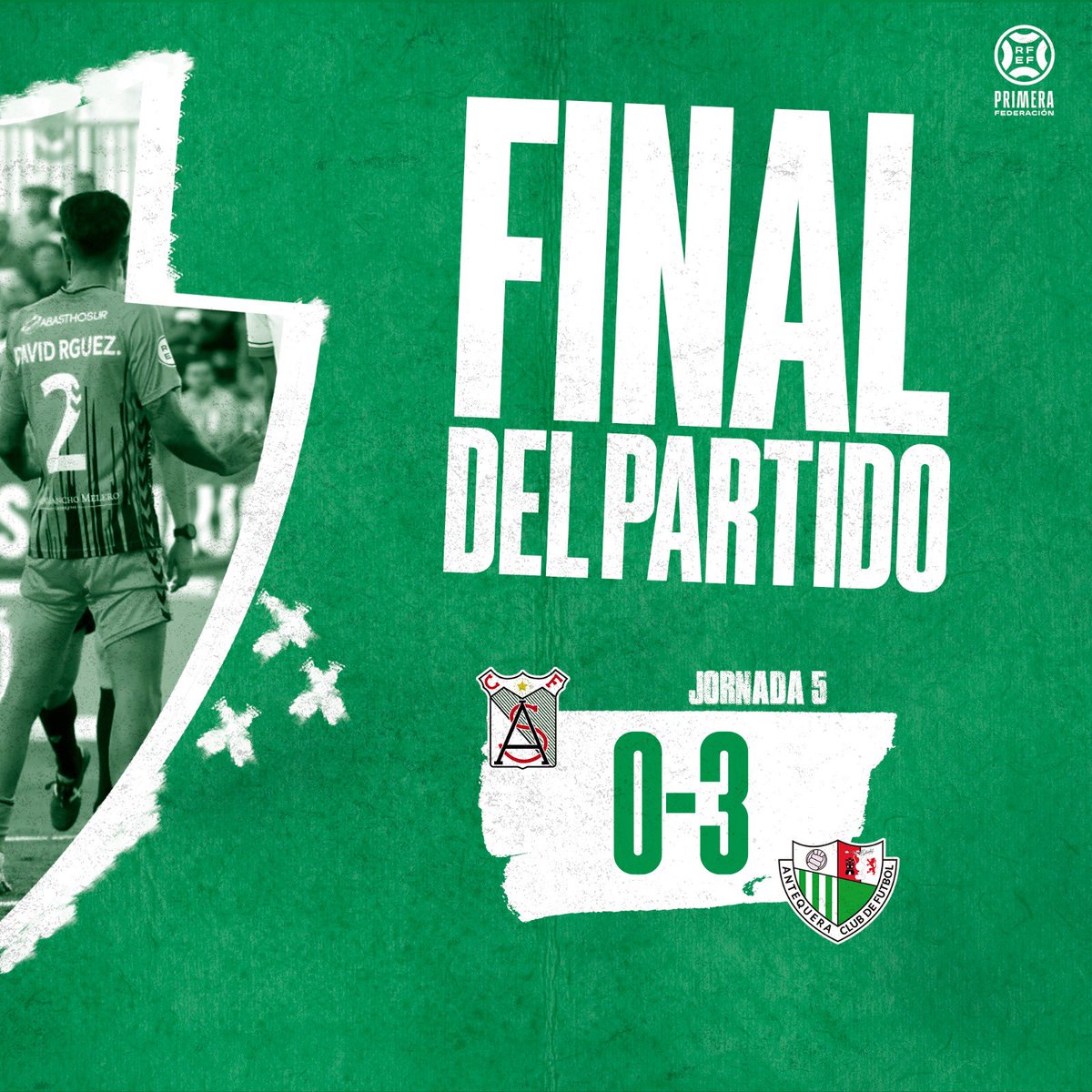 AntequeraCF's tweet photo. ⏱️ 90+’ | 0-3 | 🏁 ¡FINAAAAAAAAAAL en El Palmar! ➕3️⃣ al casillero

¡Qué partido, equipo!

⚽️ @luismiredondo10 | Solano | @ale6garcia 

#SanluqueñoAntequera #JuntosHacemosHistoria ⚪️🟢 https://t.co/tA4C6GSGip